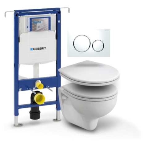 Geberit - Set Duofix speciál (modul, Sigma 20 bílá/chrom, Rekord klozet, Rekord sedátko) C4E