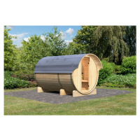 Venkovní finská sudová sauna 216 x 330 cm Dekorhome,Venkovní finská sudová sauna 216 x 330 cm De