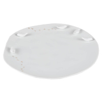 Räder Bílý porcelánový talíř s 3D prvky PTÁCI, střední