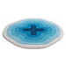 GRUND Koupelnová předložka KARIM 03 modrá Rozměr: ø 60 cm