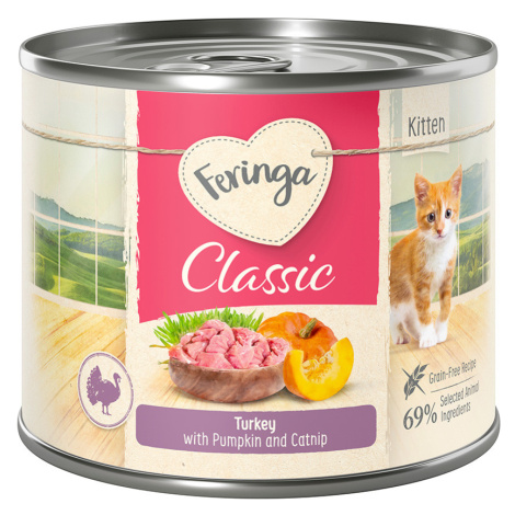 Feringa Kitten 6 x 200 g - Krůtí maso s dýní a šantou kočičí