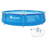tectake 402895 bazén kruhový s ocelovou konstrukcí a filtračním čerpadlem ø 300 x 76 cm