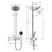 Hansgrohe 24241000 - Sprchový set s termostatem, průměr 26 cm, 3 proudy, EcoSmart, chrom