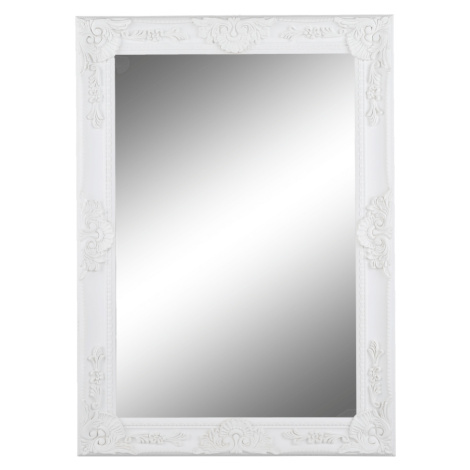 Zrcadlo, dřevěný rám bílé barvy, MALKIA TYP 9 Tempo Kondela