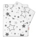 Baby Nellys 2-dílné bavlněné povlečení - Šedé hvězdy a hvězdičky - bílý - 120x90