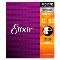 Elixir 16538 Nanoweb Bronze Custom Light (11-52) 3-pack