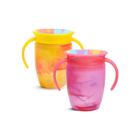 Munchkin Miracle 360° Tie Dye Cup Tropical žlutý a růžový 2 ks, 207 ml