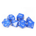 Sada kostek Chessex Opaque Polyhedral 7-Die Set - Blue with White