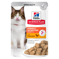 Hill's Science Plan Adult Perfect Digestion - 12 x 85 g kuřecí