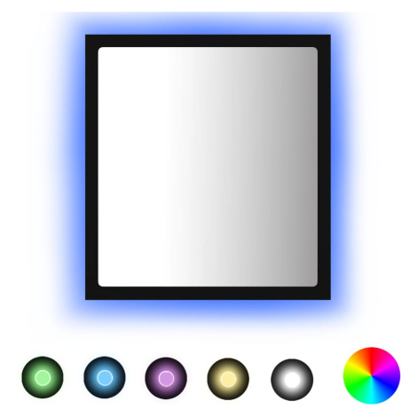 vidaXL LED koupelnové zrcadlo černé 40 x 8,5 x 37 cm akrylové