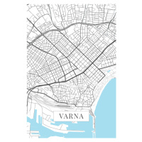 Mapa Varna white, POSTERS, (26.7 x 40 cm)