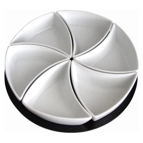 UTC Sada misek s podnosem TORO 6 ks keramika/dřevo 590051