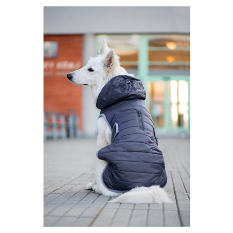 Vsepropejska Yogi zimní bunda pro psa Barva: Šedá, Délka zad (cm): 31, Obvod hrudníku: 40 - 46 c
