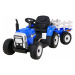 HračkyZaDobréKačky Elektrický traktor s přívěsem, 2.4GHz modrý