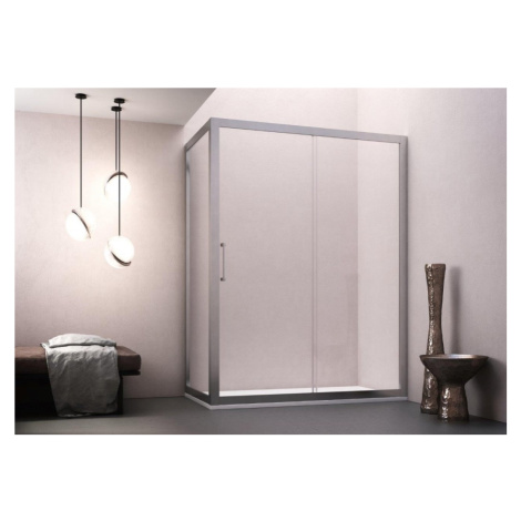 FORTE Obdélníkový kout MAYA KOMBI Barva rámu Hliník leštěný, Rozměr A 110, Rozměr B 90, Směr zav