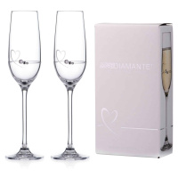 Diamante sklenice na Šampaňské se Swarovski krystaly Petit Heart 150 ml 2KS