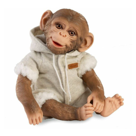 Guca 989 REBORN OPIČKA - realistická opička miminko s měkkým látkovým tělem - 32 cm