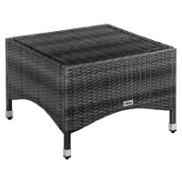 Stilista 90146 STILISTA Odkládací stolek, 58 x 58 cm, polyratan, šedý
