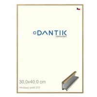 DANTIK rámeček 30 × 40, ALU profil 7273 Dýha dub plexi čiré