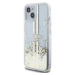 Guess PC/TPU Liquid Glitter Gold Stripe kryt iPhone 15 čirý