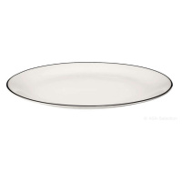 Dezertní talíř s proužkem 14,5 cm A TABLE LIGNE NOIR ASA Selection - bílý