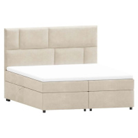 Béžová boxspring postel s úložným prostorem 200x200 cm Lola – Ropez