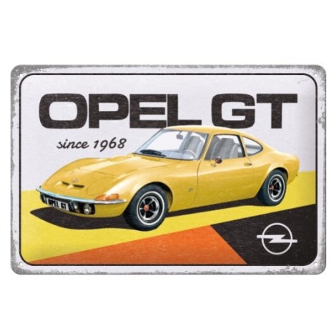 Plechová cedule Opel GT - since 1968, (20 x 30 cm) POSTERSHOP