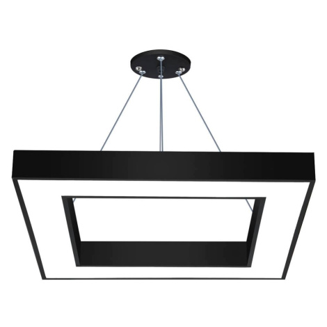 LPL-008 | Závěsné LED stropní svítidlo 40W | čtverec | hliník | CCD nebliká | 60x60x6 černá Interlook