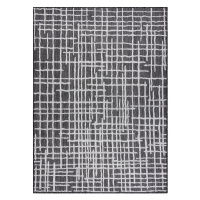 Dywany Łuszczów Kusový koberec Sion Sisal Trellis 22144 black/ecru – na ven i na doma - 160x220 