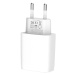 Nabíječka XO L57 wall charger, 2x USB + USB-C cable (white) (6920680870271)