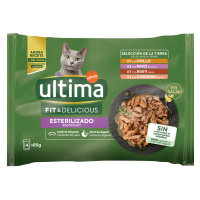 Ultima Cat kapsičky, 96 x 85 g - 76 + 20 zdarma - Sterilised masový výběr (96 x 85 g)