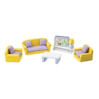 Tidlo Dřevěný nábytek obývací pokoj žlutý