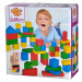 Dřevěné kostky Coloured Wooden Blocks Eichhorn barevné 50 kusů od 12 měsíců velikost 2,5 cm EH21