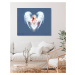 Obrazy na stěnu - Anděl lásky ve tvaru srdce Rozměr: 40x50 cm, Rámování: vypnuté plátno na rám