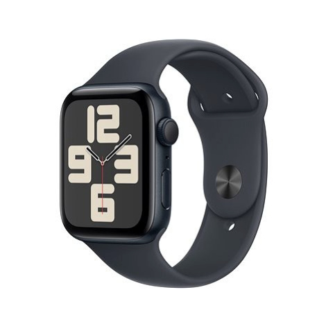 Apple Watch SE Cellular 44mm Temně inkoustový hliník s temně inkoustovým sportovním řemínkem - S