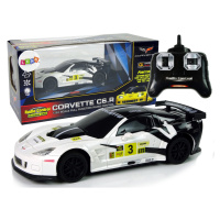 mamido Sportovní auto na dálkové ovládání RC Corvette C6R 1:24 bílé