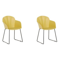 Sada 2 žlutých jídelních židlí SYLVA, 241897