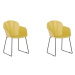 Sada 2 žlutých jídelních židlí SYLVA, 241897
