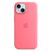Apple iPhone 15 Silikonový kryt s MagSafe růžový MWN93ZM/A Růžová