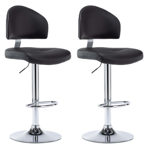 vidaXL Barové stoličky 2 ks černé umělá kůže
