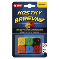 Efko Barvené hrací kostky dřevěné