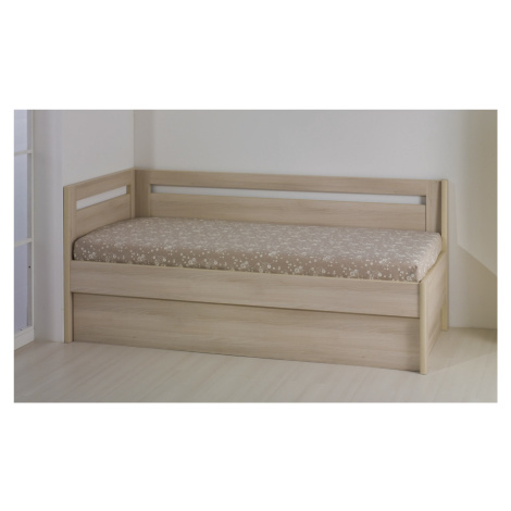 BMB TINA 90 x 200 cm levá - kvalitní lamino postel oblé rohy imitace dřeva dub Bardolino - SKLAD