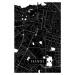 Mapa Hanoi black, 26.7 × 40 cm