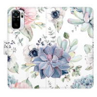 iSaprio flip pouzdro Succulents pro Xiaomi Redmi Note 10 / Note 10S