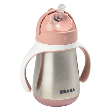 BEABA - Hrnek termoizolační s brčkem nerez 250ml Pink