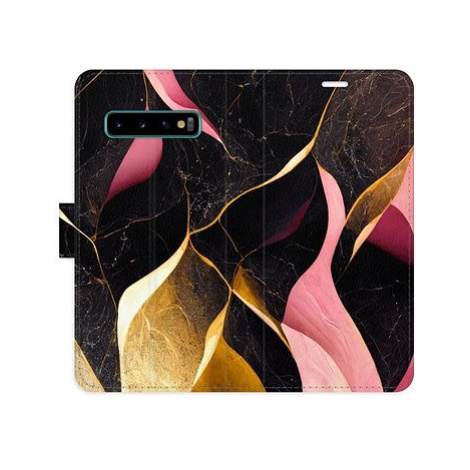 iSaprio flip pouzdro Gold Pink Marble 02 pro Samsung Galaxy S10