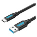 Vention USB 3.0 to USB-C Cable 1M Black PVC Type