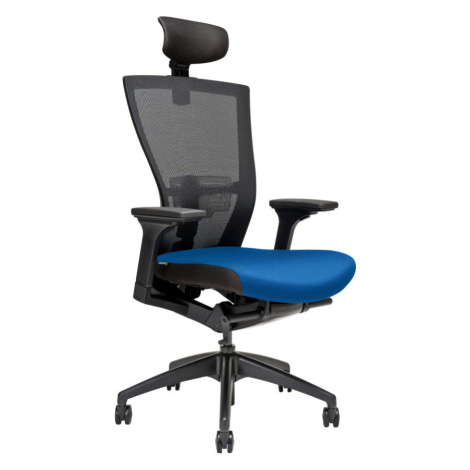 Ergonomická kancelářská židle OfficePro Merens Barva: modrá, Opěrka hlavy: s opěrkou** OFFICE PRO