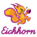 Dřevěné chrastítko Rabbit 2in1 Baby Eichhorn zajíček s kuličkami v bříšku od 3 měsíců