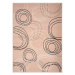 Alfa Carpets  Kusový koberec Kruhy powder pink - 80x150 cm